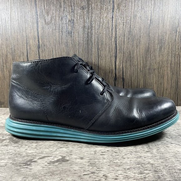 Cole Haan Lunargrand Men Size 12 M Chukka Suede Boot Casual Black Blue C11721 main image 5